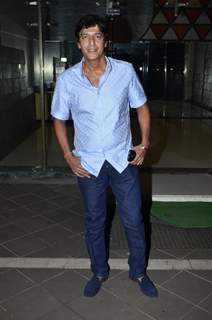 Chunky Pandey poses for the media at Sanjay Kapoor's Residence