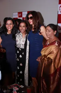 Sushmita Sen gets clicked with some fans at the event