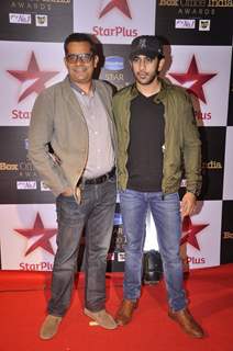 Amit Sadh poses with a friend at Star Box Office Awards