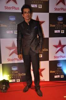 Sonu Sood poses for the media at Star Box Office Awards