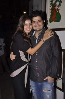 Dabboo Ratnani with wife at the Laila Singh Showcase