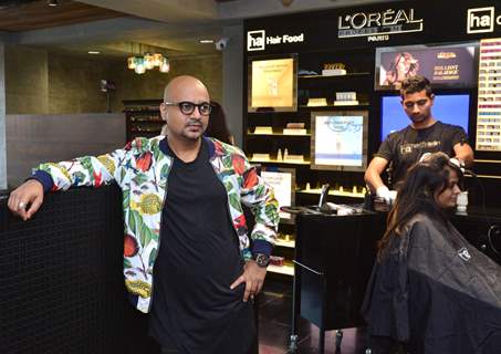 Aalim Hakim snapped at the Grand Opening of his New Salon in Ahmedabad