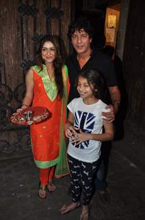 Chunky Pandey snapped with family at Karva Chauth Celebrations