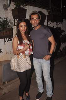 Rajkummar Rao poses with Patralekha at the Special Screening of Sonali Cable