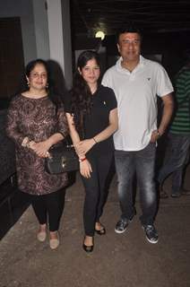 Anu Malik poses with family at the Special Screening of Sonali Cable