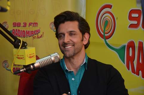 Hrithik Roshan at Radio Mirchi Studio for the success of Bang Bang