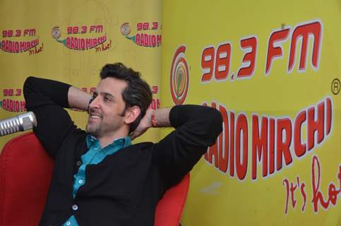 Hrithik Roshan was spotted at Radio Mirchi Studio for the success of Bang Bang