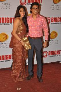 Shaan with his wife were seen at the Bright Outdoor Advertising Party