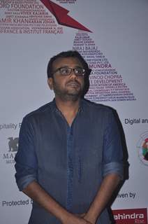 Dibakar Banerjee poses for the media at the 16th MAMI Film Festival Day 3