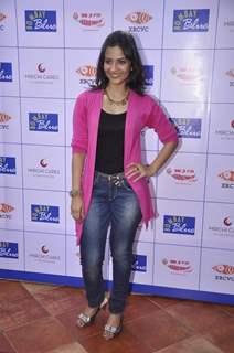 Aditi Sharma poses for the media at the Brailler Menu Launch