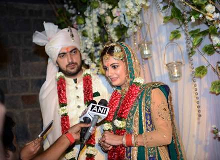 Dia Mirza addresses the media on her Wedding Ceremony