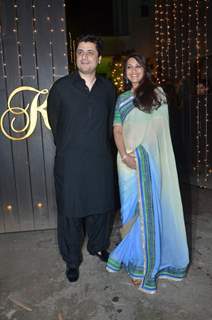 Sonali Bendre poses with Goldie Behl at Shilpa Shetty Diwali Bash