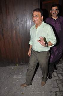 Sunil Gavaskar was snapped at Vardan Aashirwad House Party