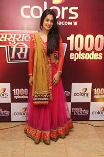 Dipika Samson poses for the media at the 1000 Episode Celebration