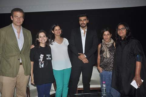 Arjun Kapoor poses with guests at the Closing Ceremony of 16th MAMI Film Festival