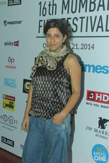 Zoya Akhtar poses for the media at the Closing Ceremony of 16th MAMI Film Festival