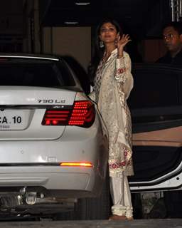 Shilpa Shetty was snapped at a Diwali Bash in Bandra