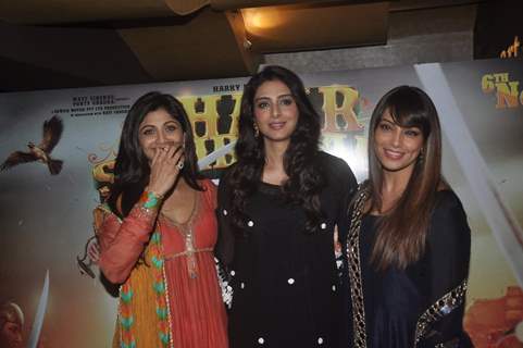 Celebs pose for the media at the Trailer Launch of Chaar Sahibzaade