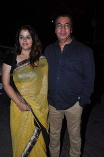 Pradeep Rawat poses with wife at Aamir Khan's Diwali Bash