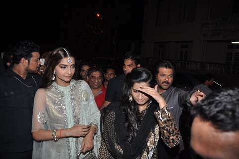 Sonam Kapoor was snapped at Aamir Khan's Diwali Bash