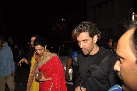 Hrithik Roshan was snapped at Aamir Khan's Diwali Bash