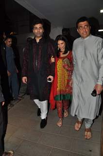 Karan Johar was snapped at Aamir Khan's Diwali Bash