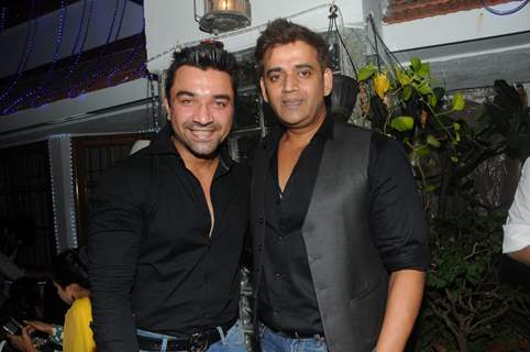 Ajaz Khan and Ravi Kissen at Diwali Celebration of BCL Team 'Rowdy Bangalore'