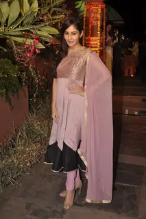 Pooja Chopra poses for the media at Sachin Joshi's Diwali Bash