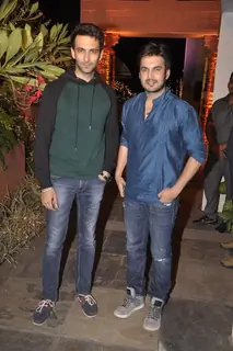 Nandish Sandhu snapped with Ajay Chaudhary at Sachin Joshi's Diwali Bash