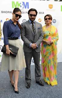 Saif Ali Khan with his family at Bhopal Pataudi Polo Cup 2014