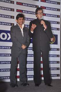 Amitabh Bachchan addressing the audience at the Launch of KKR's Box Office Website