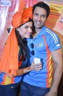 Rishika Mihani poses with Shaleen Malhotra at the Grand launch soiree of Pune Anmol Ratn