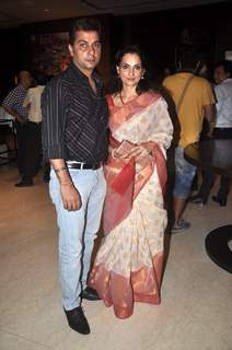 Varun Badola poses with Rajeshwari Sachdev at the Launch of Rajneeti 2