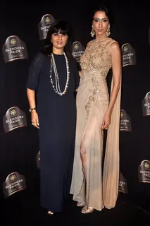 Neeta Lulla poses with a model at Blender's Pride Tour