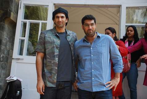 Aditya Roy Kapur and Kunaal Roy Kapur pose for the media at Cerafest