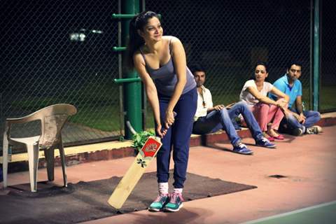 Ankita Lokhande was snapped practicing for Box Cricket League