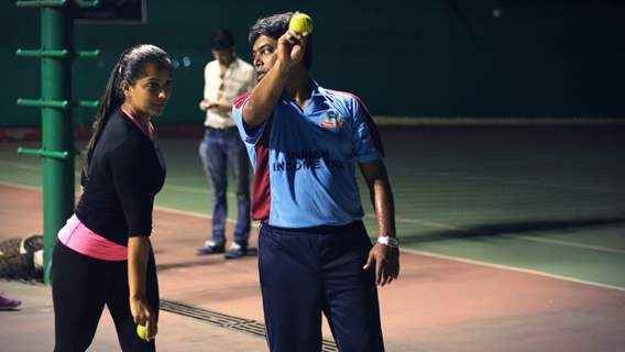 Nivedita Basu snapped practicing for Box Cricket League