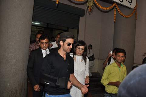 Hrithik Roshan snapped coming out from Bandra Court