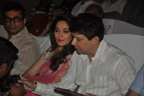 Madhuri Dixit Nene snapped with her husband at her kids Music Function