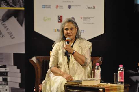 Jaya Bachchan adressing the audience at Tata Lit Fest