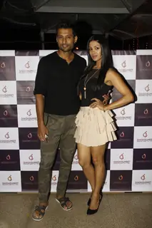 Indraneil Sengupta poses with wife Barkha Bisht Sengupta at Shashi Sumeet Production Bash