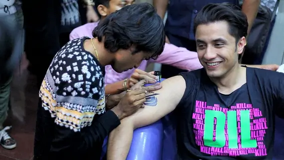 Ali Zafar Gets Inked for Kill Dil