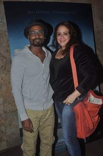 Remo Dsouza poses with wife Lizelle at the Screening of Gone Girl