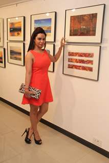 Kavitta Verma poses for the media at Melted Core Photo Exhibition
