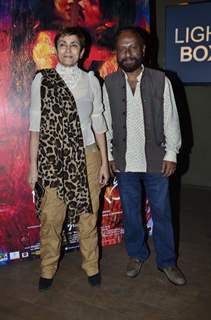 Ketan Mehta and Deepa Sahi pose for the media at the Special Screening of Rang Rasiya