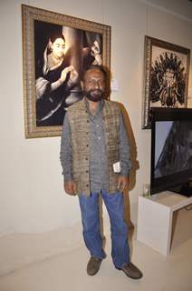 Ketan Mehta poses for the media at the Inauguration of Raja Ravi Verma's Collection of Life and Work