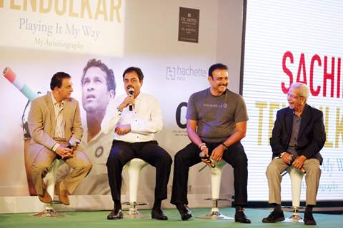 Sunil Gavaskar at the Launch of Sachin Tendulkar's Autobiography 'Playing It My Way'