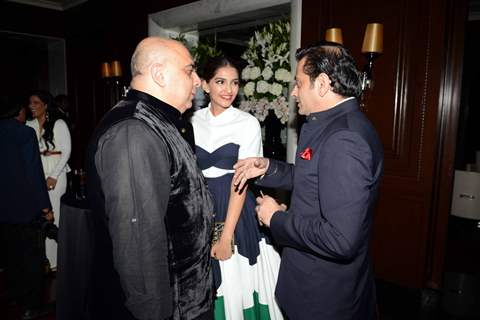 Sonam Kapoor with Tarun Tahiliani at BOF's Party at Leela Hotel in New Delhi