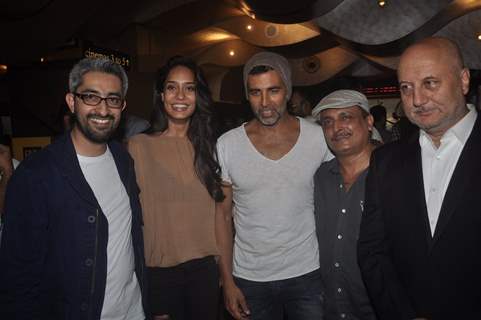 Cast of The Shaukeens poses for the media at the Premier