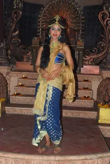Sayantani Ghosh poses for the media at the Launch of Singhasan Battisi